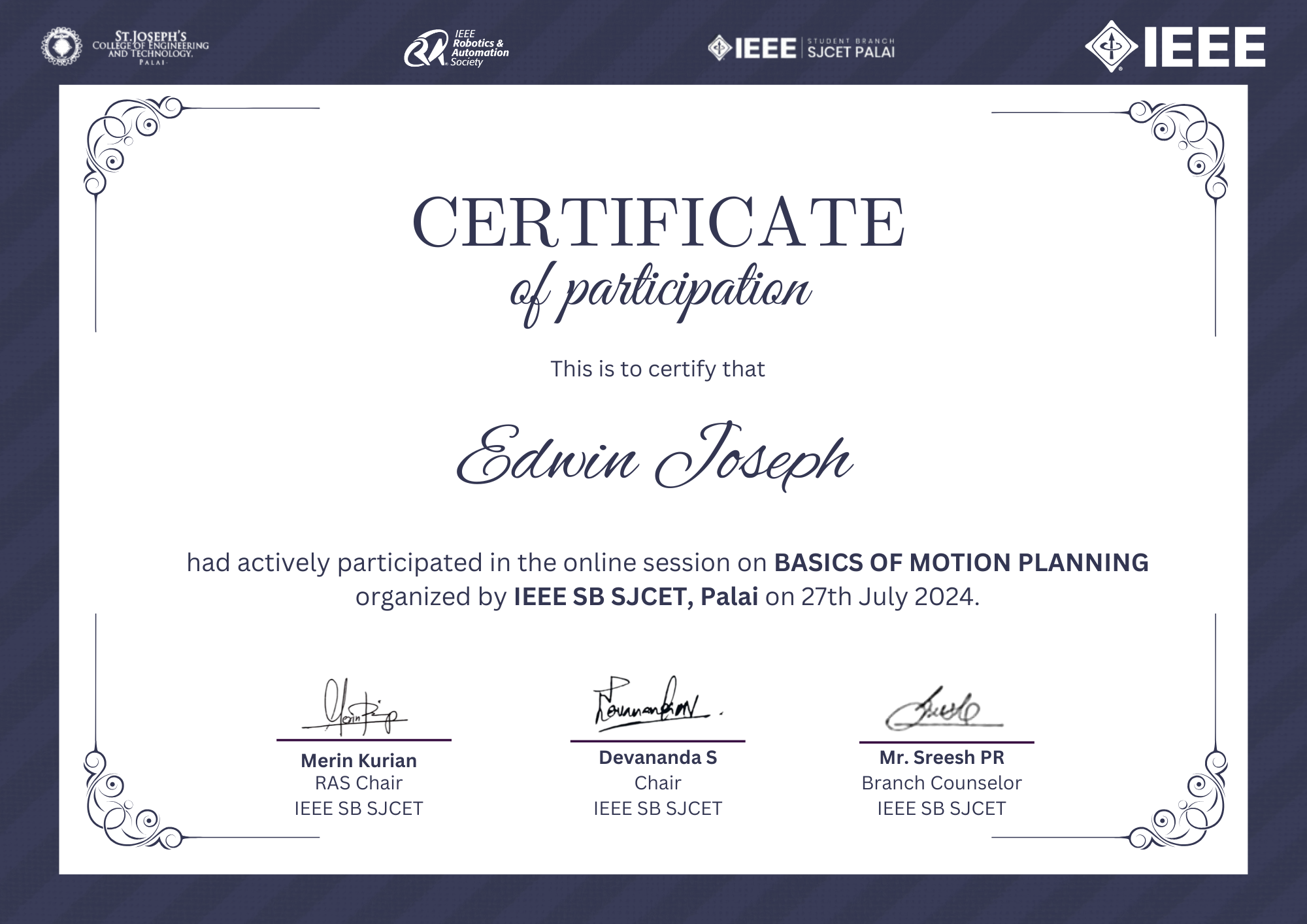 Achievement Certificate